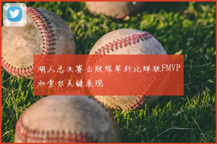 湖人总决赛击败绿军科比蝉联FMVP加索尔关键表现